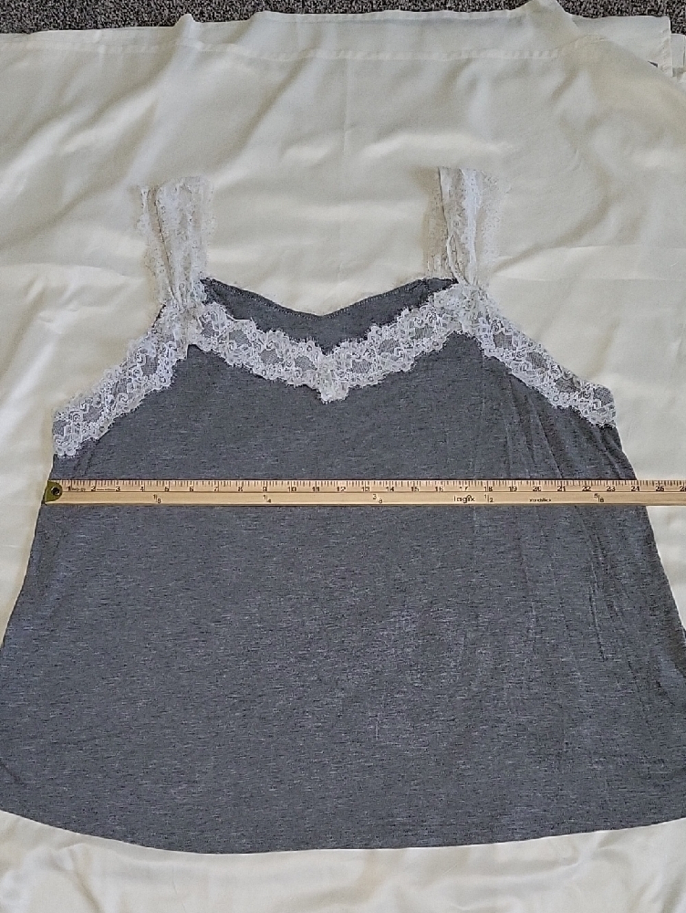 Torrid Super Slub V-Neck Lace Strap Tank Top Size 3 (3X) Flowy Casual - Picture 6 of 12
